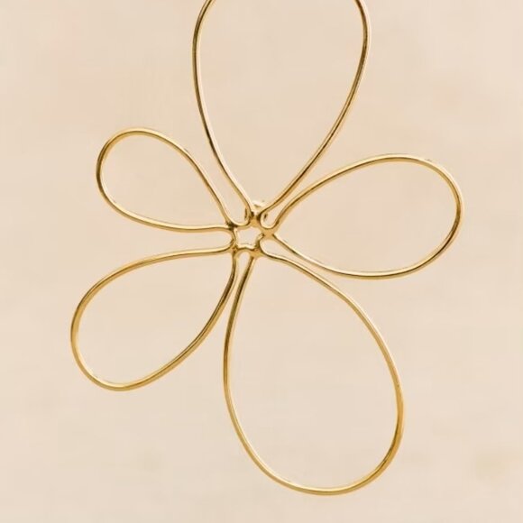 Sezane Nelly Earrings - gold flowers - Picture 4 of 7